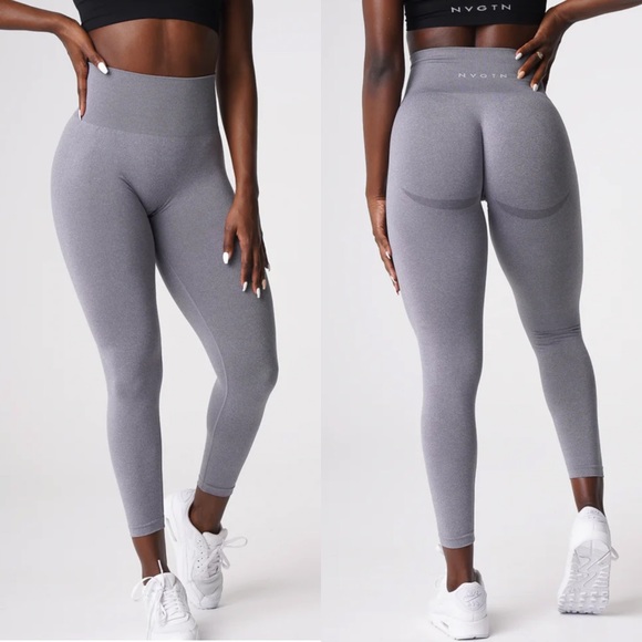 NVGTN Pants - NVGTN Grey Curve Seamless Leggings Size Small
